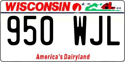 WI license plate 950WJL