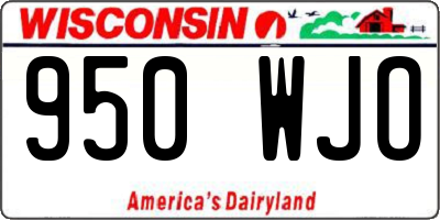 WI license plate 950WJO