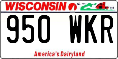 WI license plate 950WKR