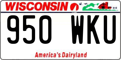 WI license plate 950WKU