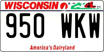 WI license plate 950WKW