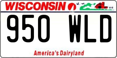 WI license plate 950WLD