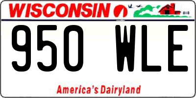 WI license plate 950WLE