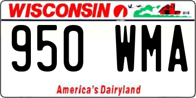 WI license plate 950WMA