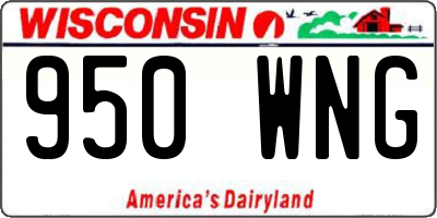 WI license plate 950WNG