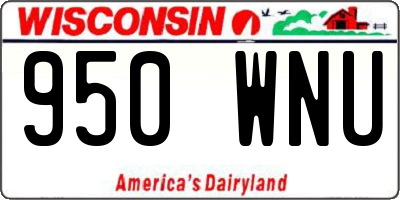 WI license plate 950WNU