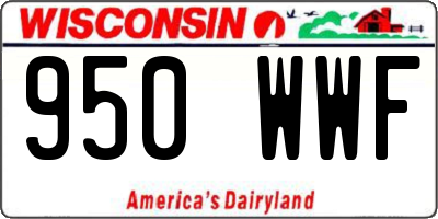 WI license plate 950WWF