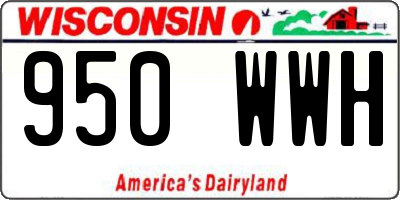 WI license plate 950WWH