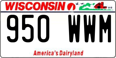 WI license plate 950WWM