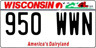 WI license plate 950WWN