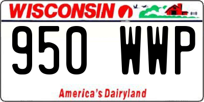 WI license plate 950WWP