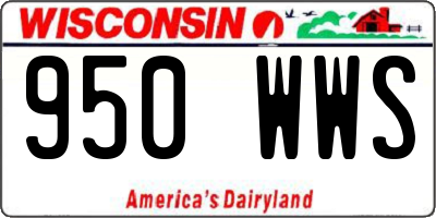 WI license plate 950WWS