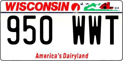 WI license plate 950WWT