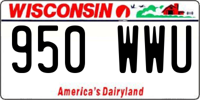 WI license plate 950WWU