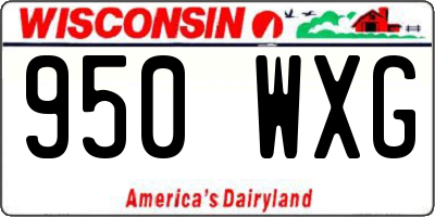 WI license plate 950WXG