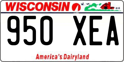WI license plate 950XEA