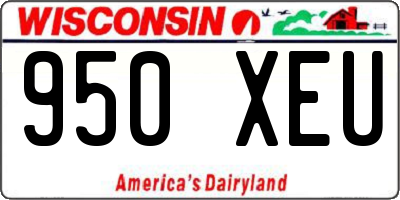 WI license plate 950XEU