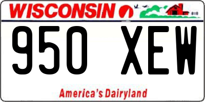 WI license plate 950XEW