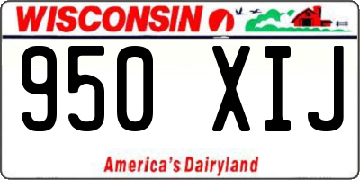 WI license plate 950XIJ