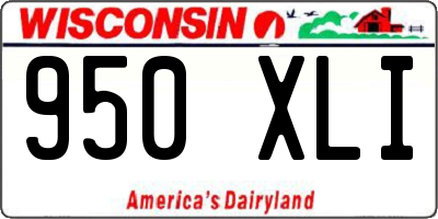 WI license plate 950XLI