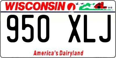 WI license plate 950XLJ