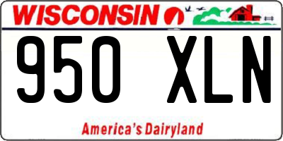 WI license plate 950XLN
