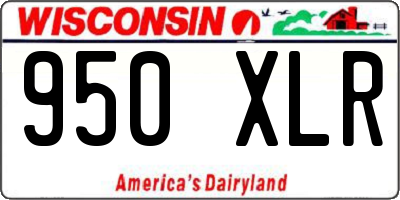 WI license plate 950XLR
