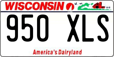 WI license plate 950XLS
