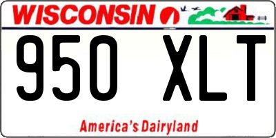 WI license plate 950XLT