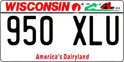 WI license plate 950XLU