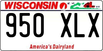 WI license plate 950XLX