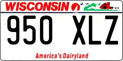 WI license plate 950XLZ