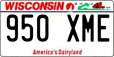 WI license plate 950XME