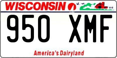 WI license plate 950XMF