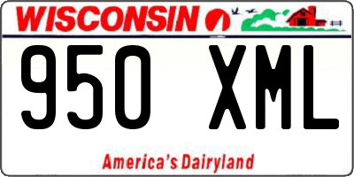 WI license plate 950XML
