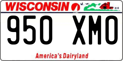 WI license plate 950XMO