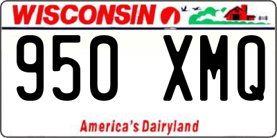 WI license plate 950XMQ