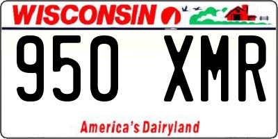 WI license plate 950XMR