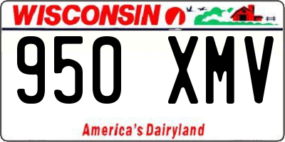 WI license plate 950XMV