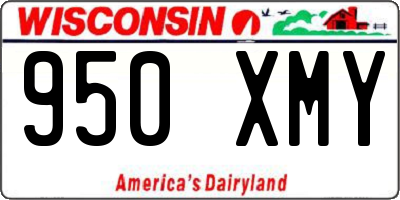 WI license plate 950XMY