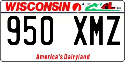 WI license plate 950XMZ