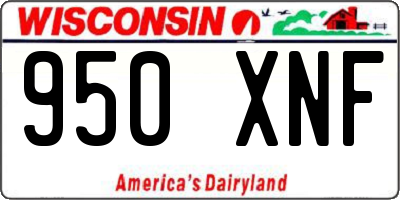 WI license plate 950XNF