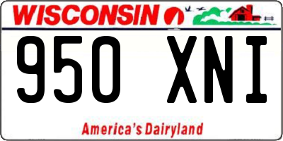 WI license plate 950XNI
