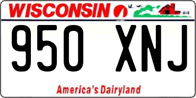 WI license plate 950XNJ