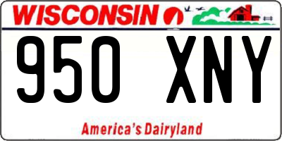WI license plate 950XNY