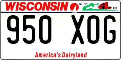 WI license plate 950XOG