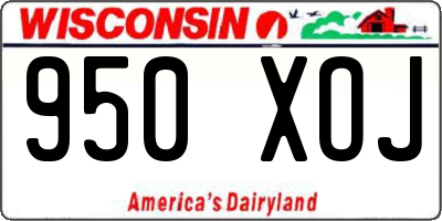 WI license plate 950XOJ
