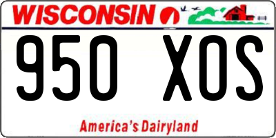 WI license plate 950XOS