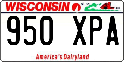 WI license plate 950XPA