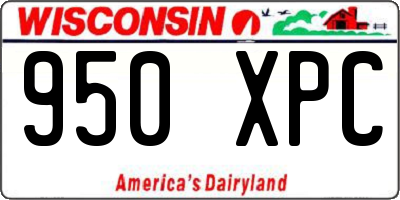 WI license plate 950XPC
